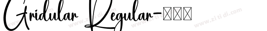 Gridular Regular字体转换